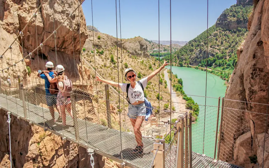 The Guadalhorce reservoir seen from the Caminito del Rey path